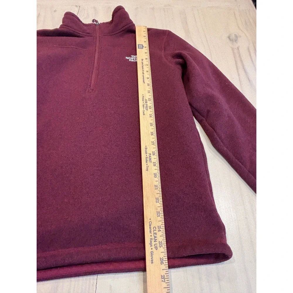 The North Face Mens Gordon Lyons 1/4 Zip Fleece Pullover Burgundy Red NF0A2SUX L